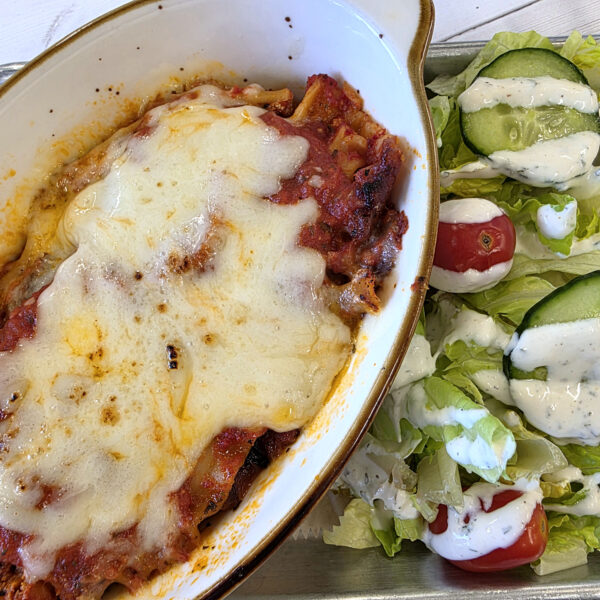 Beef Lasagna & Salad