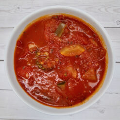 Tomato Soup w/ Garden Vegetables