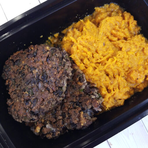 Zesty Black Bean Patties w/ Sweet Potato Mash - Image 2