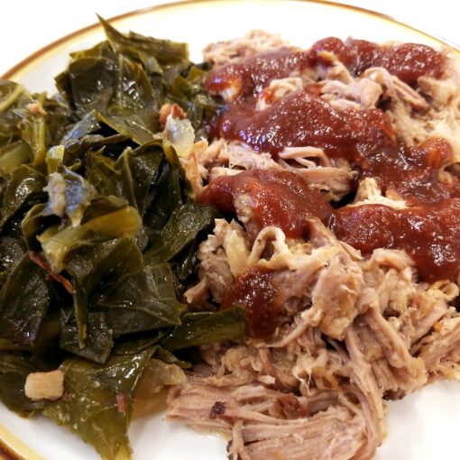 Pulled Pork BBQ w/ Roasted Sweet Potatoes