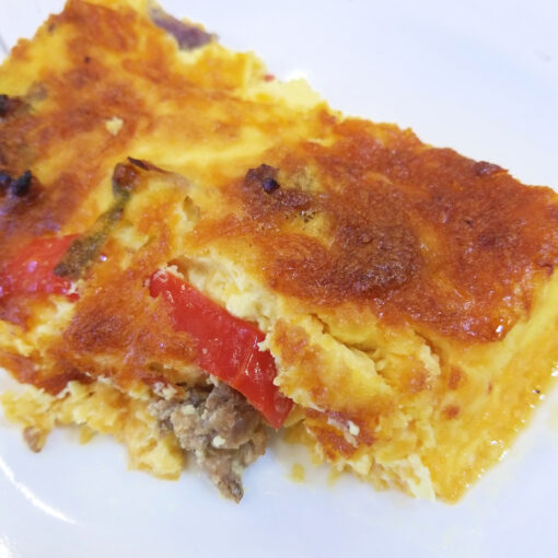 Sausage Frittata w/ Peppers & Onions
