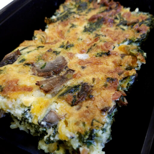 Spinach Mushroom Frittata w/ Bacon - Image 2