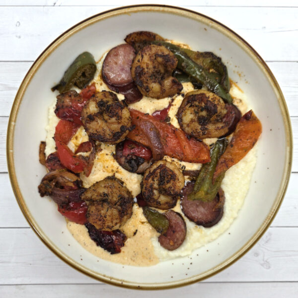 Shrimp w/ Kielbasa & Grits