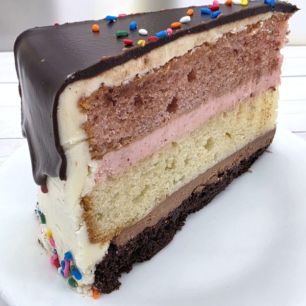Neapolitan Cake - Slice