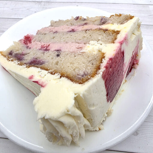 Raspberry Ripple Cake - Slice