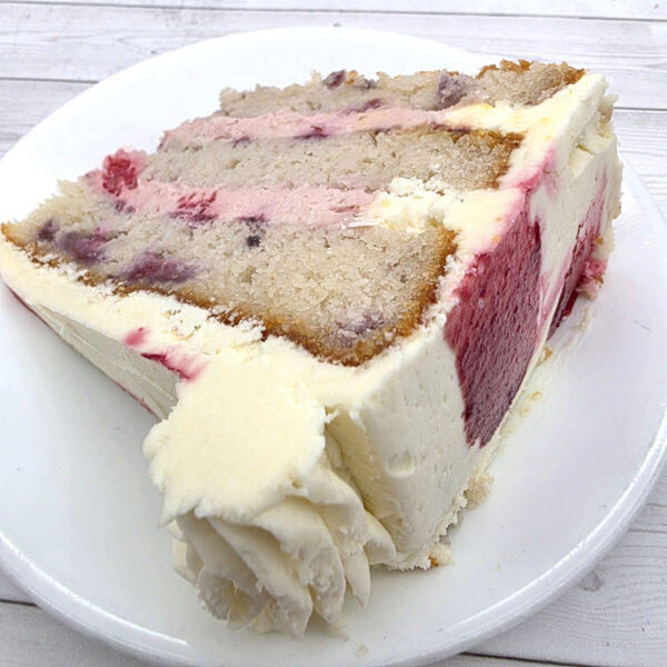 Raspberry Ripple Cake - Slice