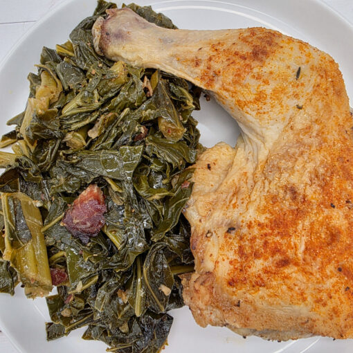 Oven-Roasted Chicken with Southern Collards