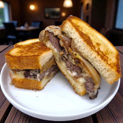 Mushroom Swiss Patty Melt