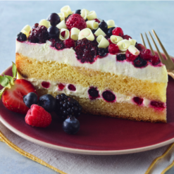 Mixed Berry Cake - Slice