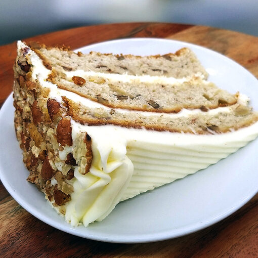 Banana Pecan Cake - Slice