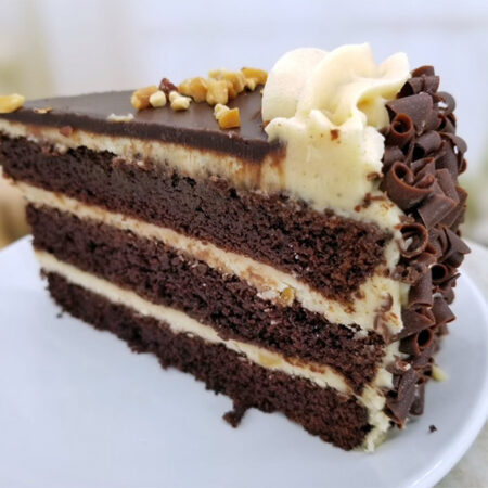 Chocolate Peanut Butter Cake - Slice - Image 1