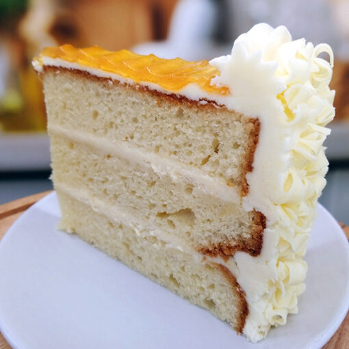Orange Cream Cake - Slice