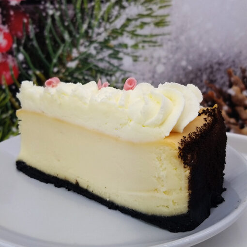 Peppermint Candy Cheesecake - Slice