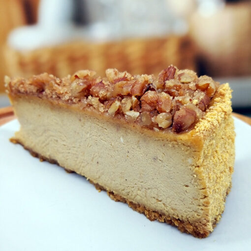 Sweet Potato Pecan Cheesecake - Slice